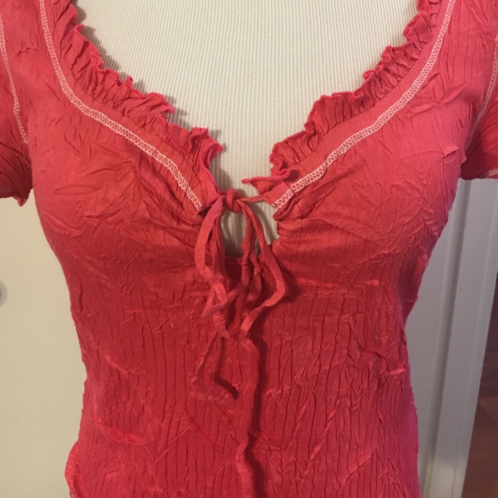 Rosebud Pink Ruffled Top - Picture 2 of 4